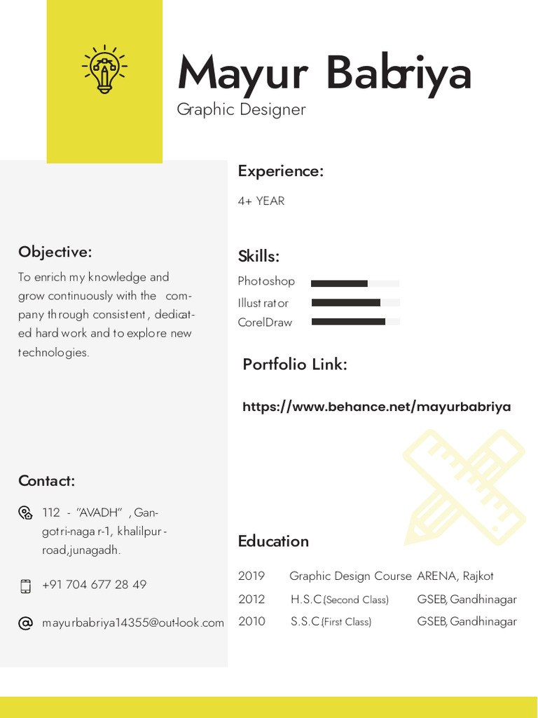 Mayur Babriya: Graphic Designer Profile | PDF