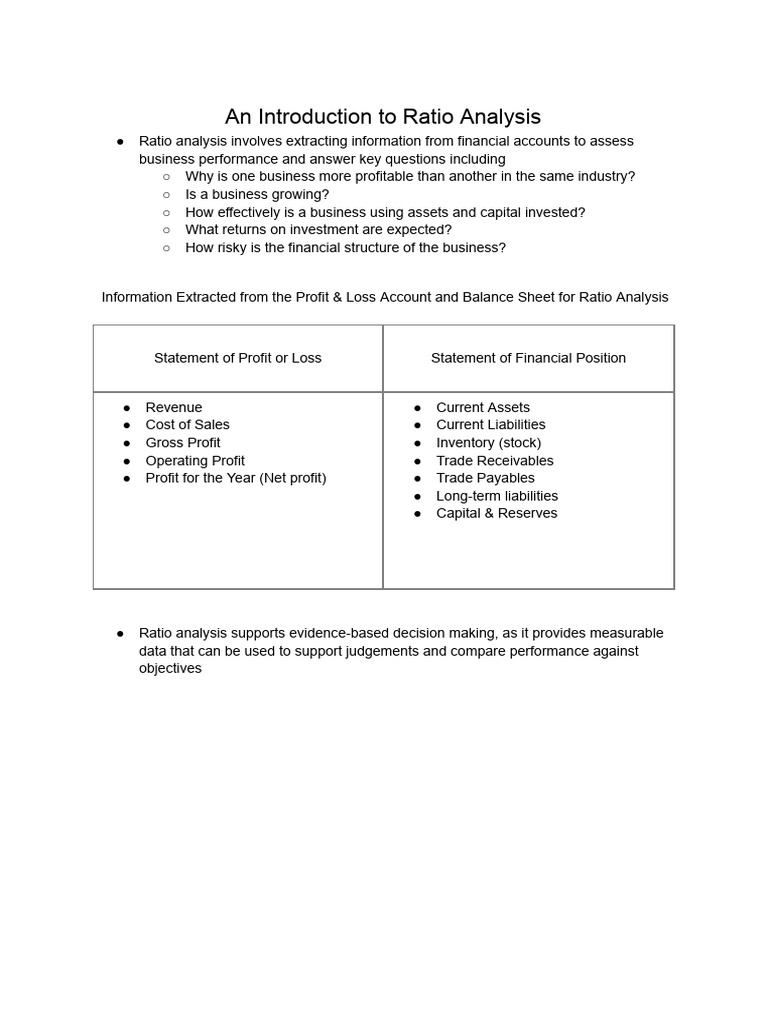 Essential Guide to Ratio Analysis | PDF | Gross Margin | Profit (Economics)