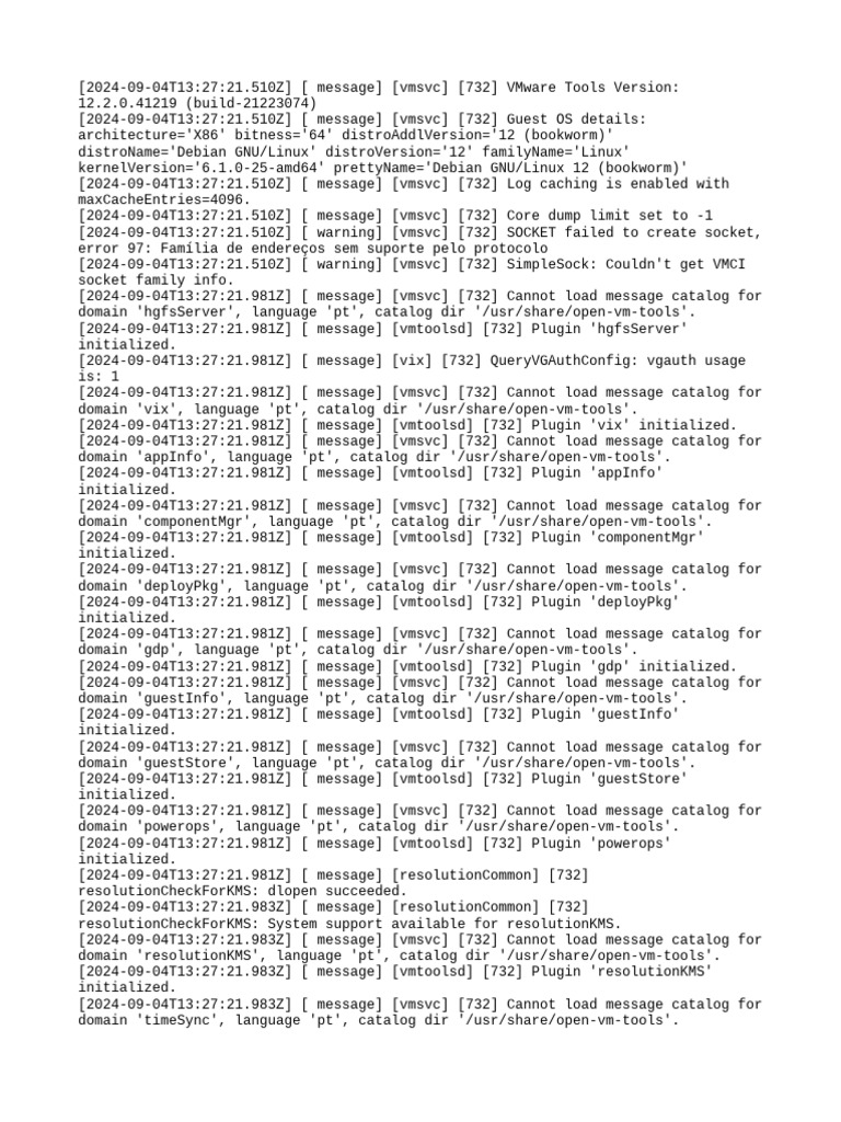 VMware Tools Log Analysis | PDF | Software Engineering | Operating ...