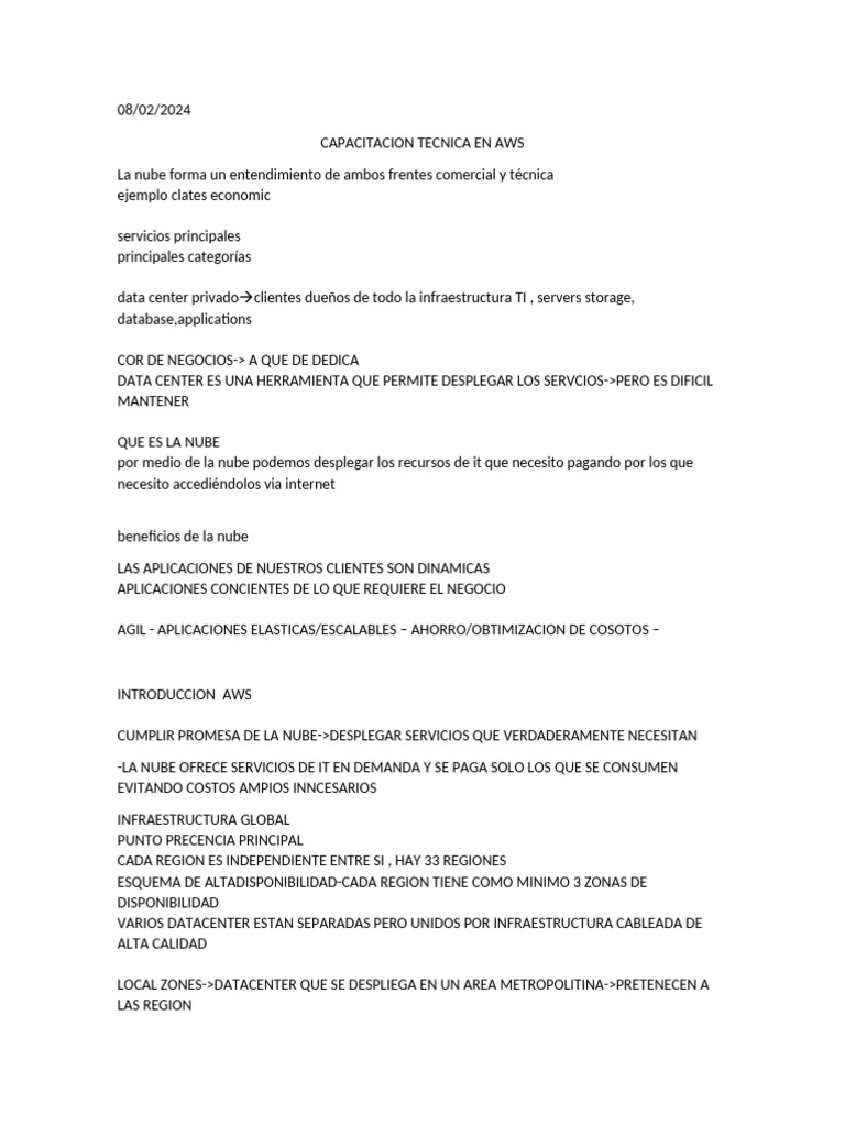 Curso Introductorio Aws Partner 08022024 | PDF | Computación en la nube ...