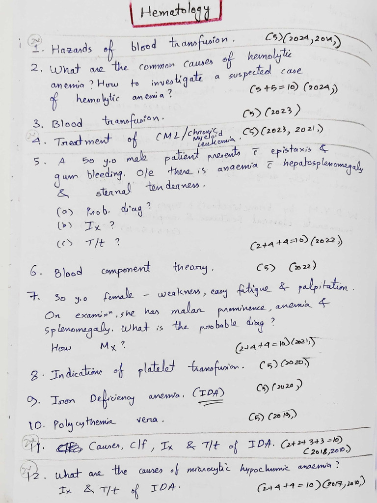 Medicine PYQs 2 AC - 014712 | PDF