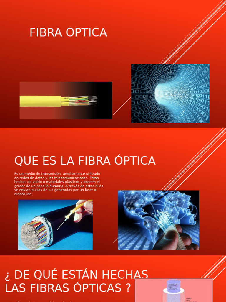 Uso y ventajas de la fibra óptica | PDF | Fibra óptica | Óptica