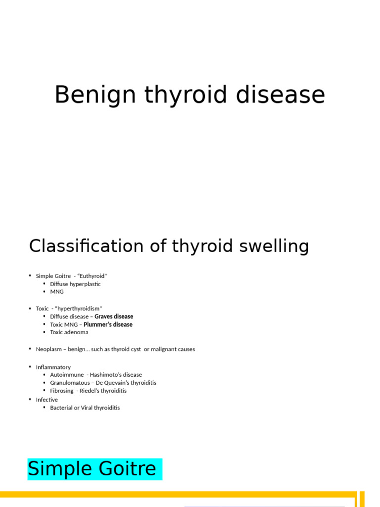 A. Benign Thyroid Disease | PDF | Hyperthyroidism | Thyroid