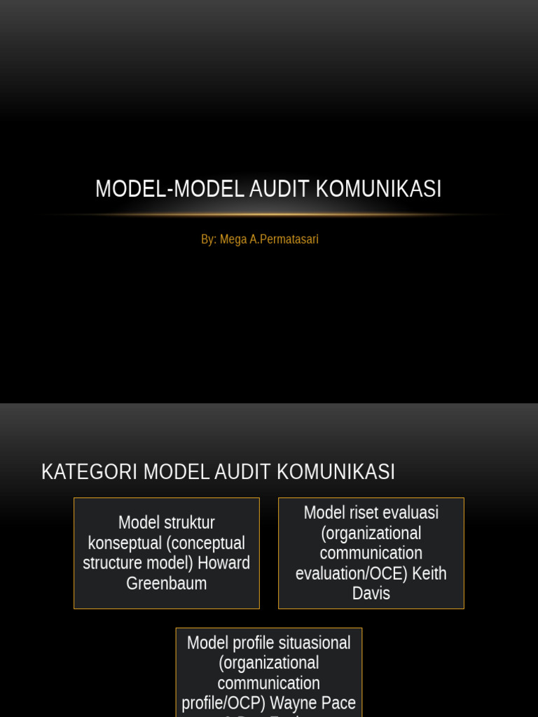 Model Audit Komunikasi Organisasi | PDF