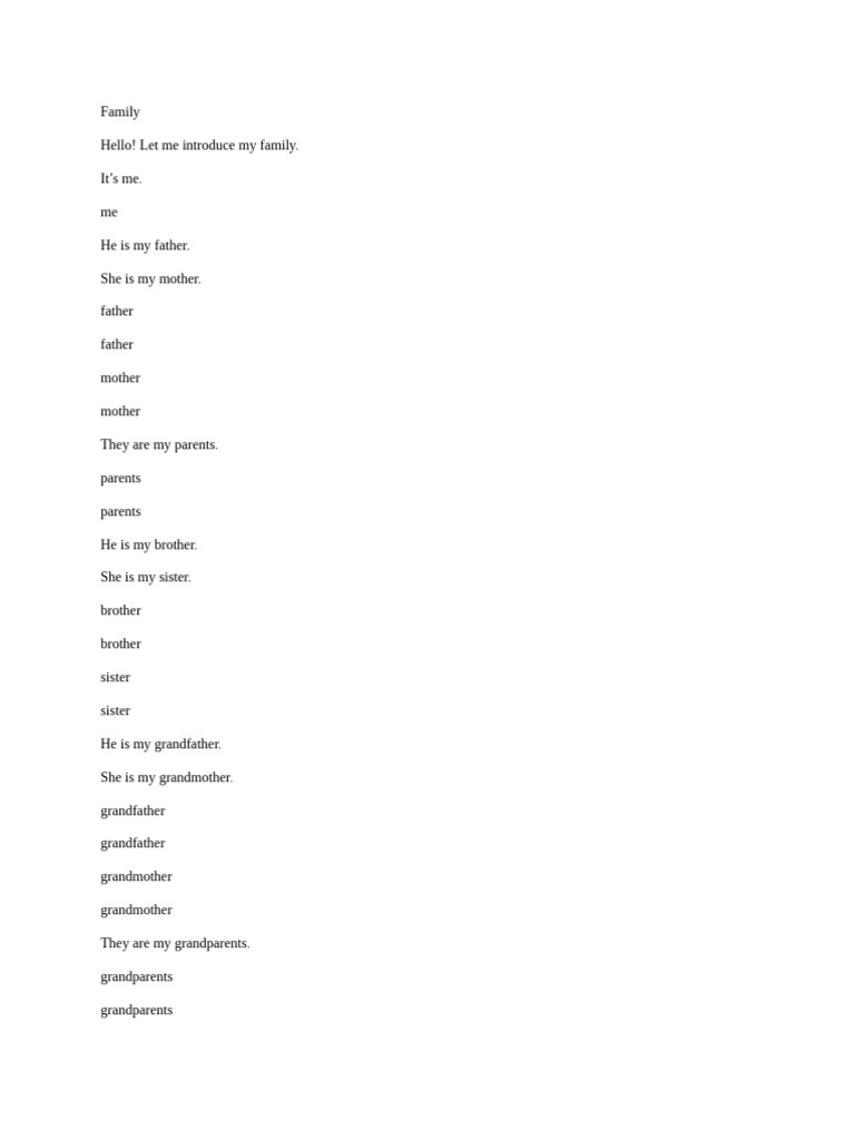 (English) Kids Vocabulary - Family - Family Members & Tree - Learn ...