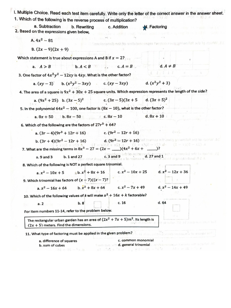 Q1 Math 8 | PDF