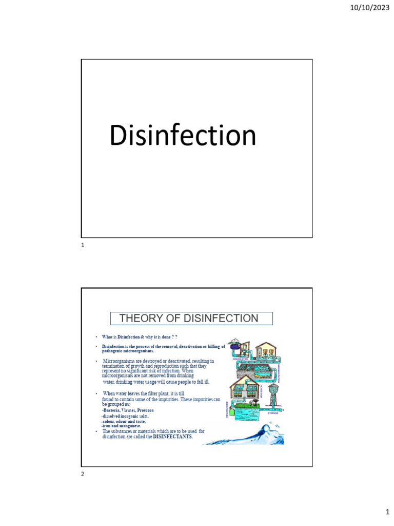 Disinfection Methods for Safe Drinking Water | PDF | Water Purification ...