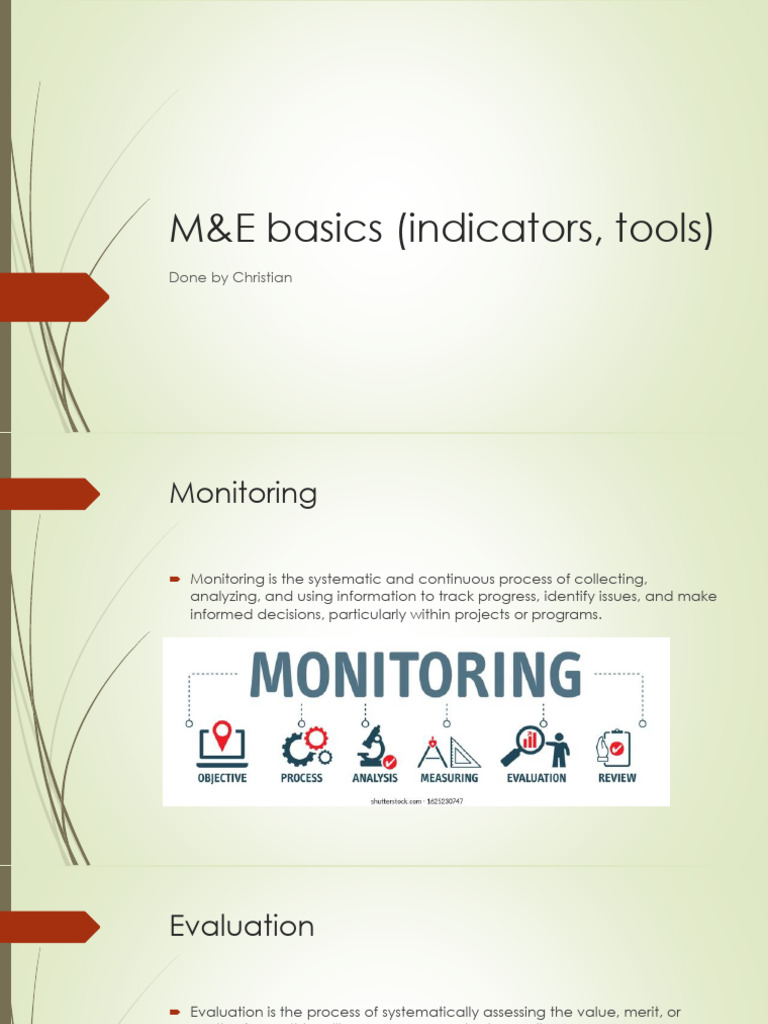 M&E Basics: Indicators and Tools Guide | PDF