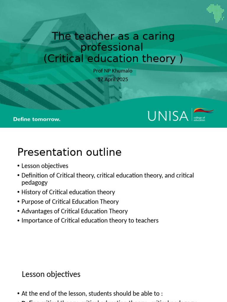 Purpose of Critical Education Theory | PDF | Critical Theory | Theory