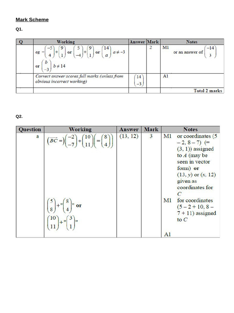 Vectors Igcsea | PDF