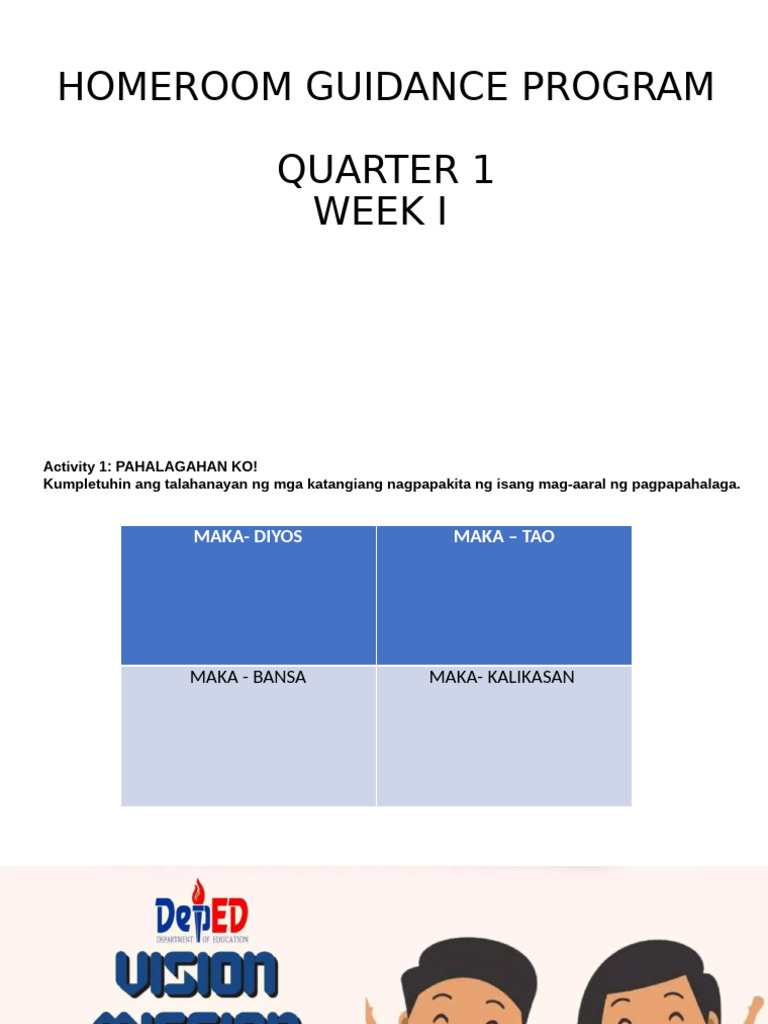 HGP Activities: Quarter 1 Overview | PDF