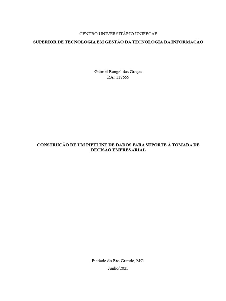 Estudo de Caso - Data Engineering | PDF | Armazém de dados | Computação ...