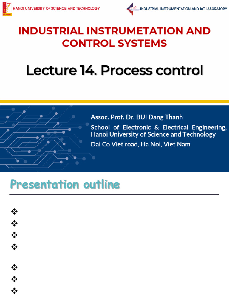 Lecture 14 - Process Control - v1 2024.6 | PDF | Control Theory ...