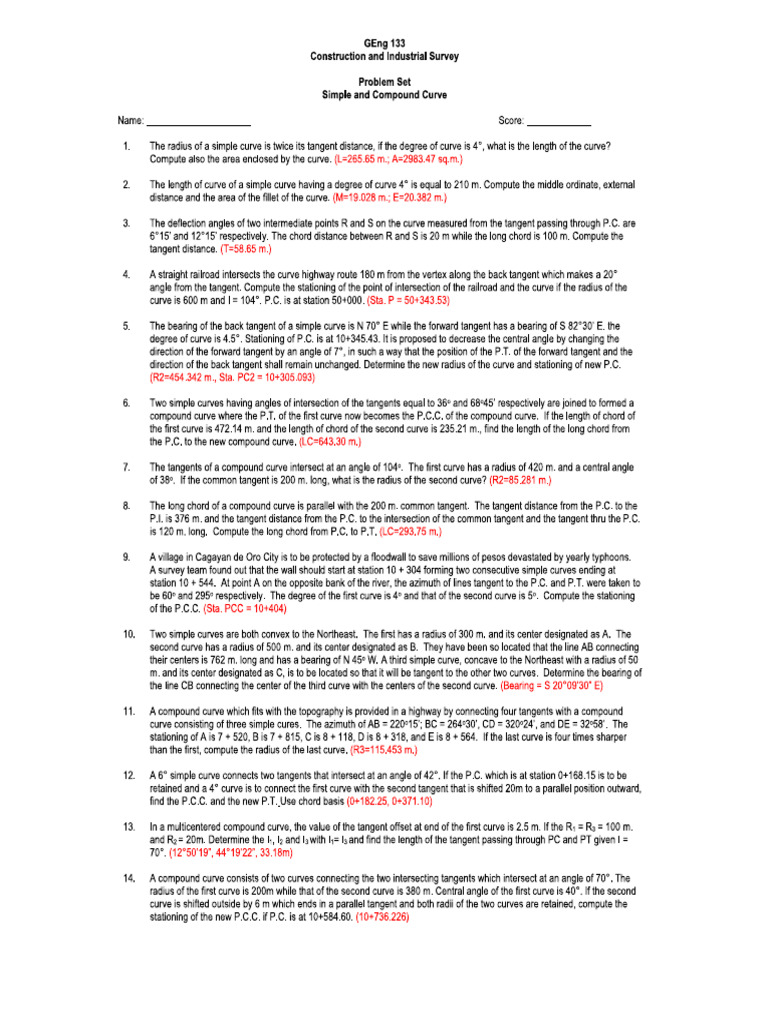Probset Curves | PDF