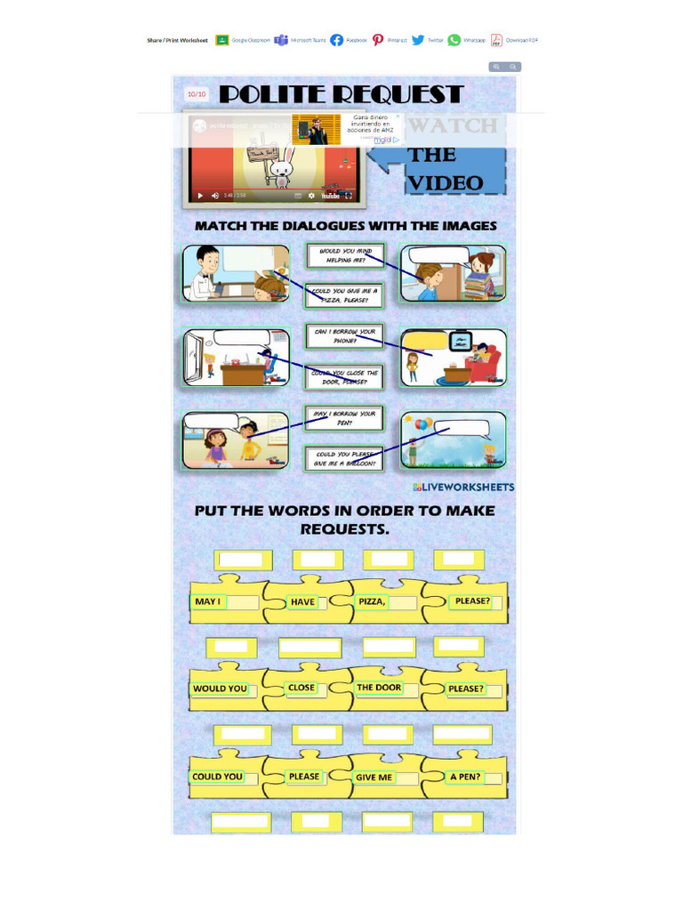 REFUSE, ACCEPT, AND OFFER - Liveworksheet | PDF