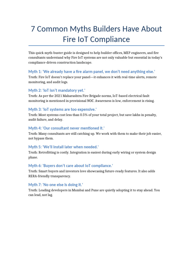 Debunking Fire IoT Myths for Builders | PDF