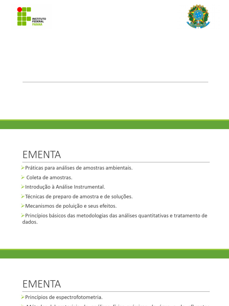 Práticas de Análise Ambiental | PDF | Ambiente natural | Laboratórios