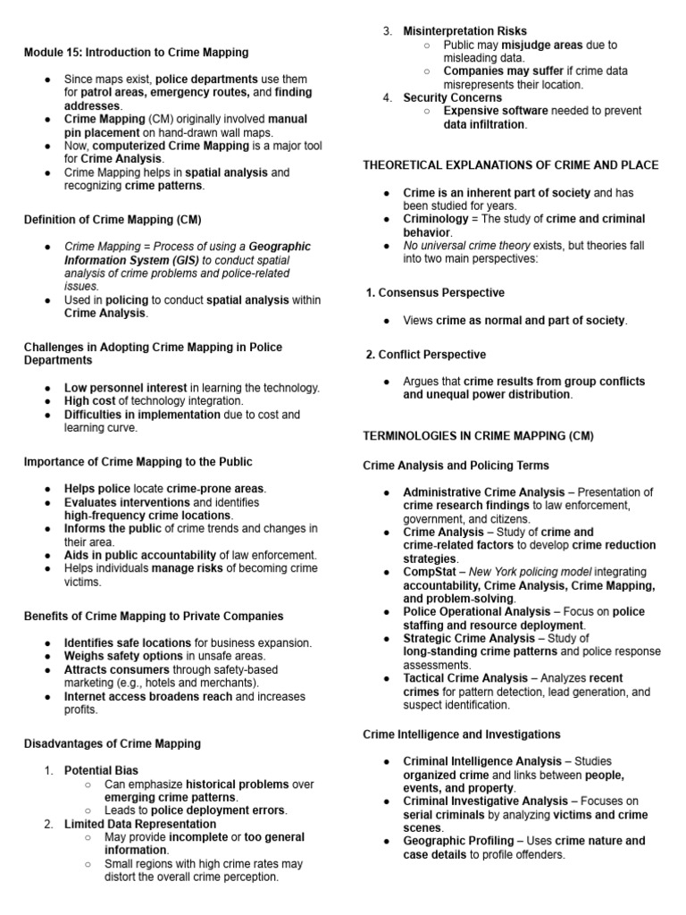 Understanding Crime Mapping Techniques | PDF | Crimes | Crime & Violence