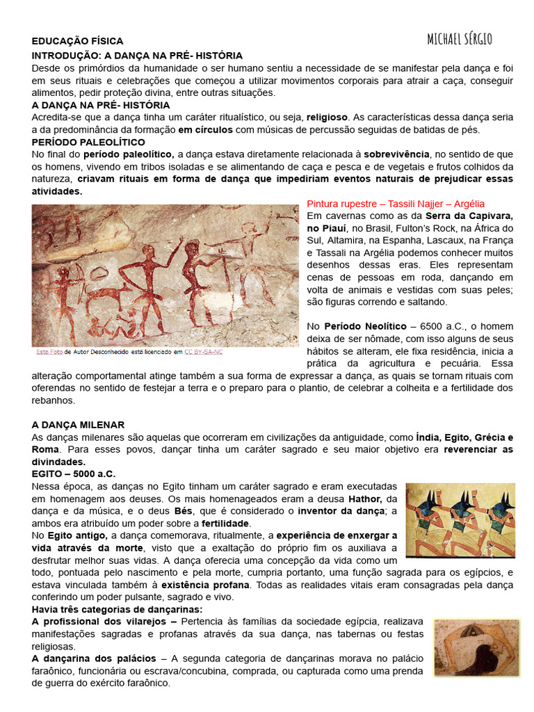 A Evolução da Dança na Pré-História e Antiguidade | PDF | Danças ...