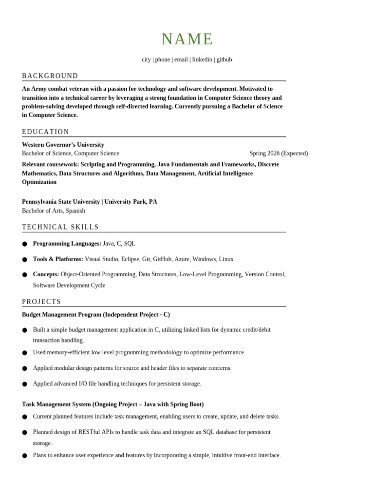 Junior Software Developer Resume Example | PDF | Computer Programming ...