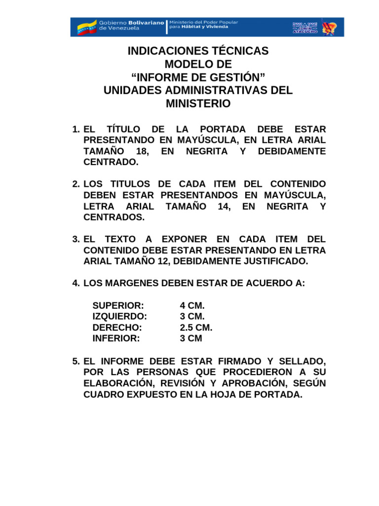 Modelo Informe de Gestión 2025 | PDF