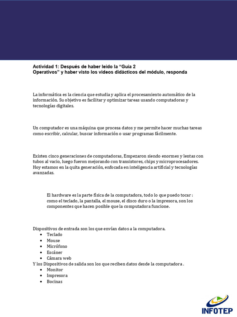 Actividad - Módulo 2 Maria Fernanda | PDF | Hardware de la computadora ...