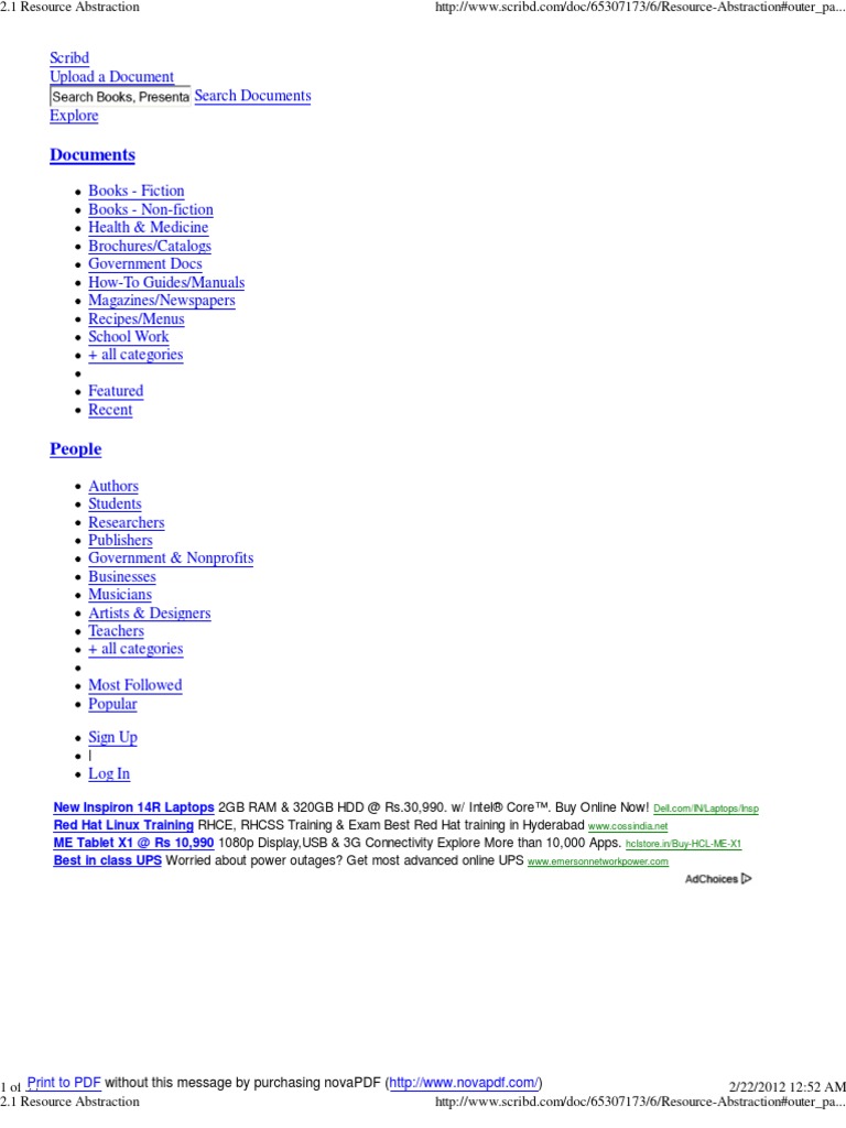 2.1 Resource Abstraction | PDF | Operating System | Process (Computing)