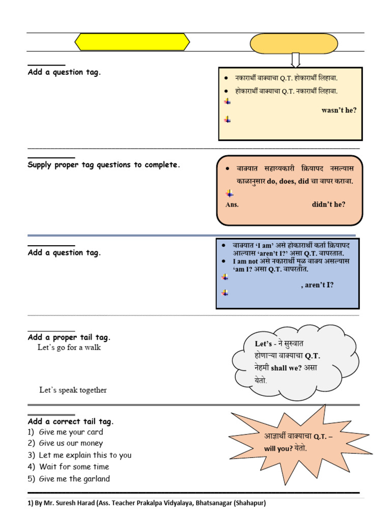 Question Tag Practice Activities | PDF