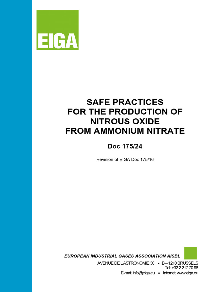 Safe Practices for Nitrous Oxide Production | PDF | Nitrous Oxide | Water