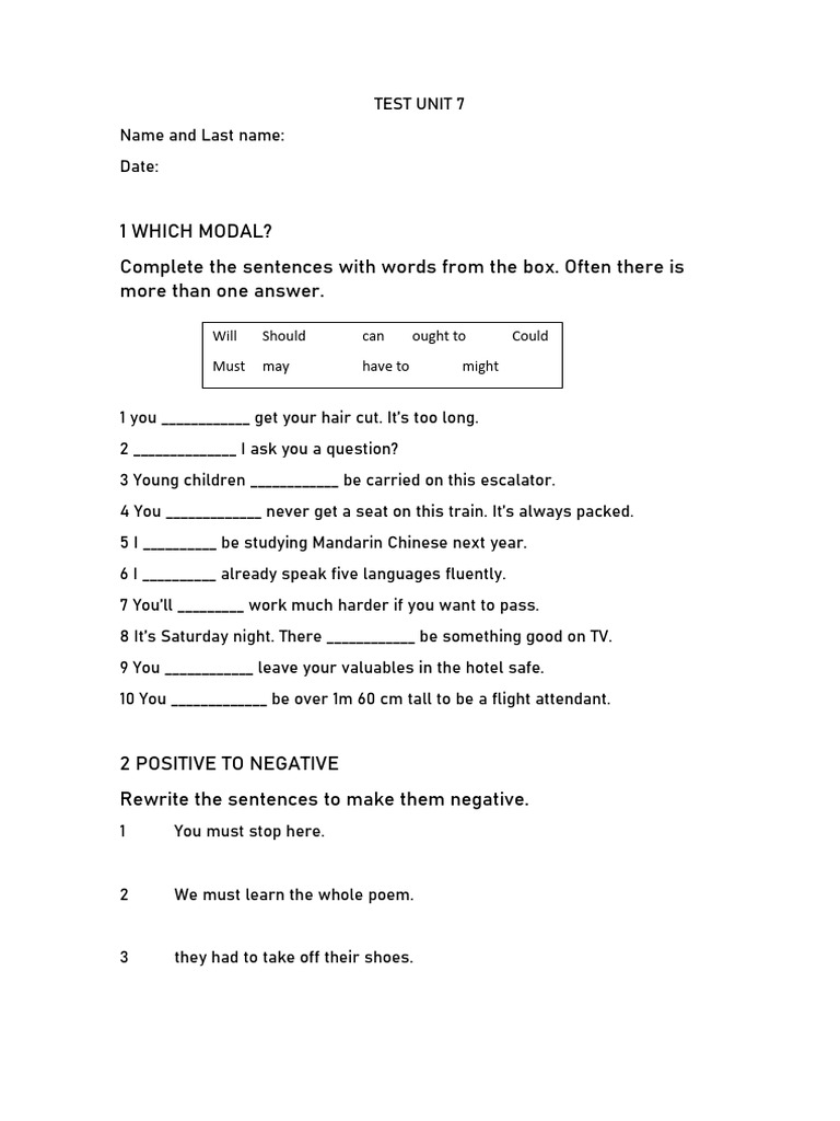 Test Unit 7 | PDF