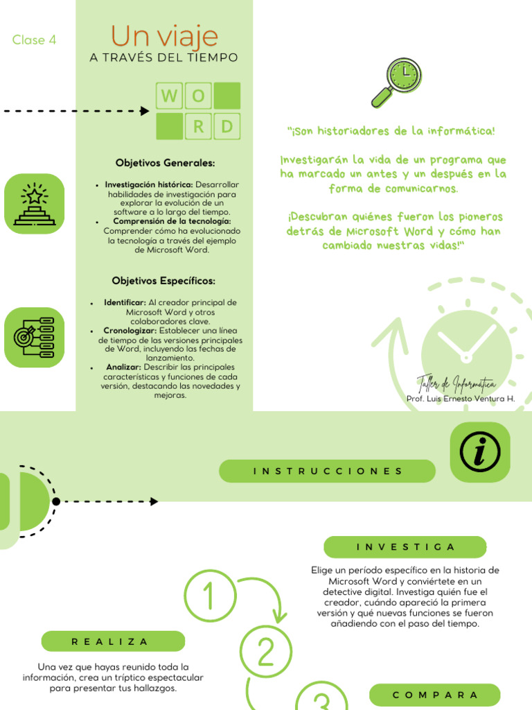Clase 4 Un Viaje A Través Del Tiempo (Word) PDF | PDF | Microsoft Word ...