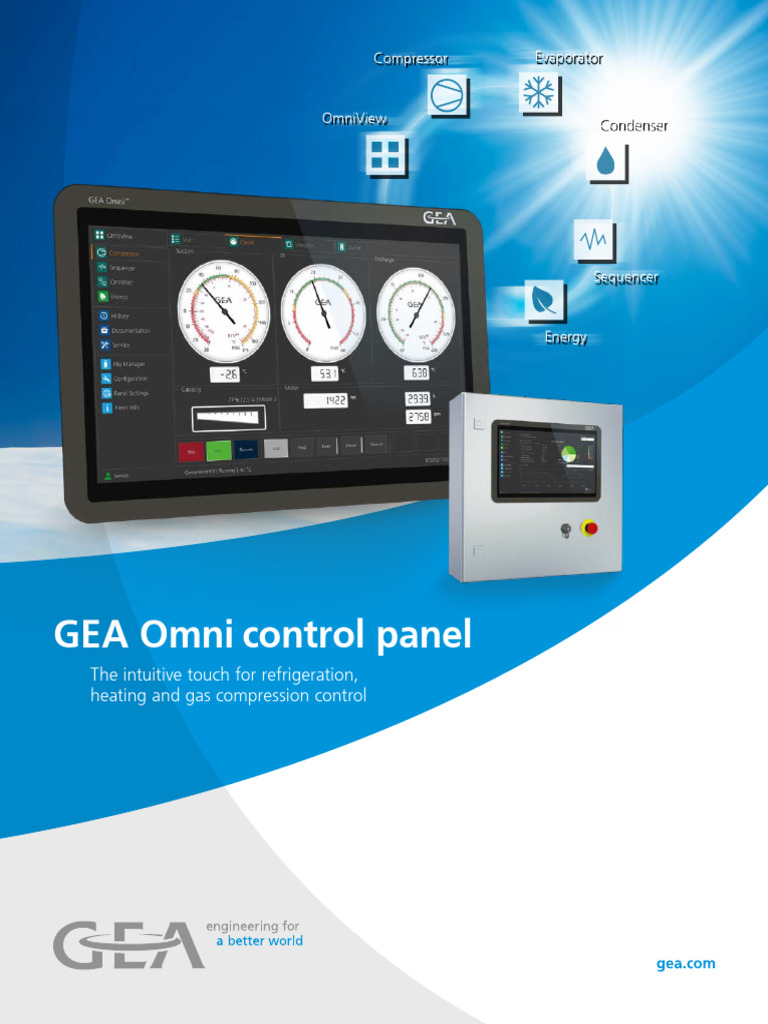 GEA Omni Control Panel Overview | PDF | Scada | Instrumentation