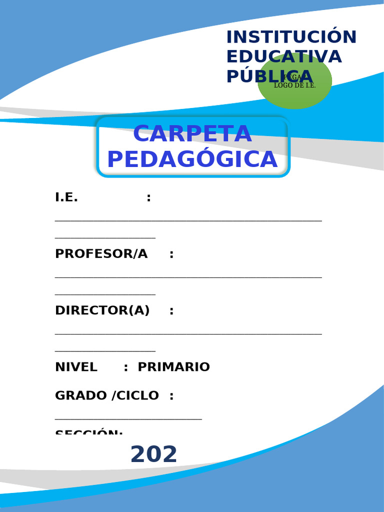 Portafolio Docente Primaria 2025 | PDF | Educación primaria | Plan de ...