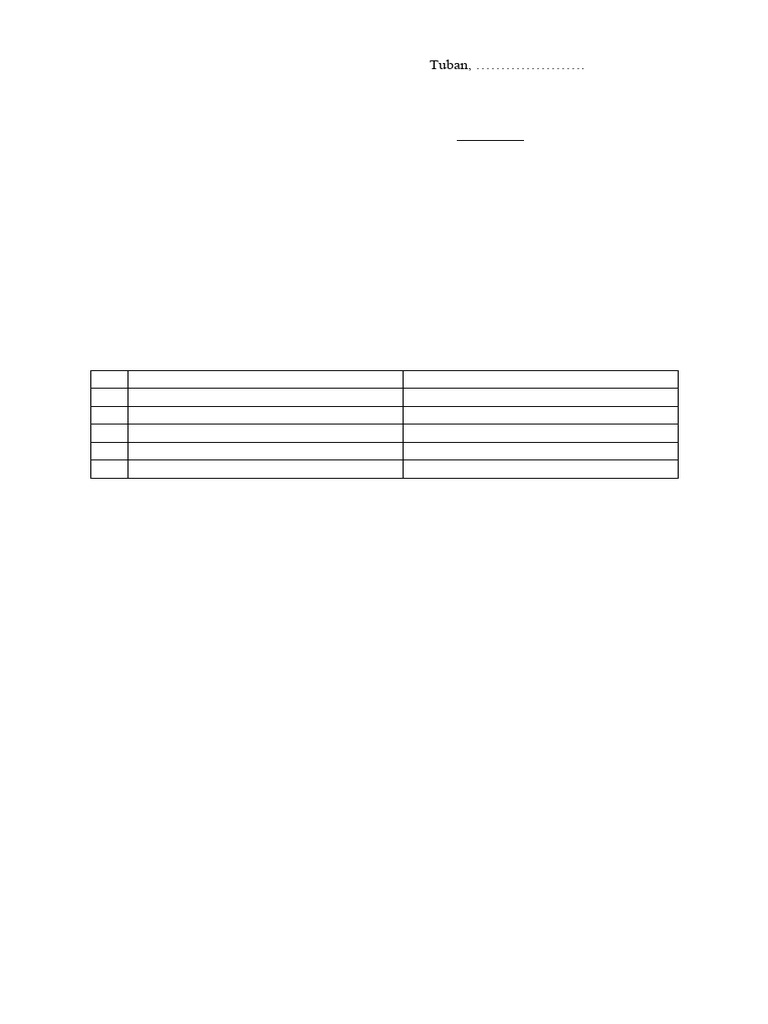 Form Surat Permohonan FPR | PDF