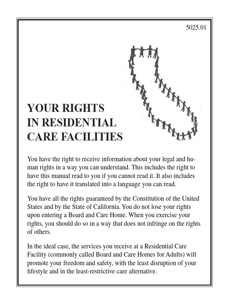 Your Rights in Residential Care Facilities Disability Rights California ...