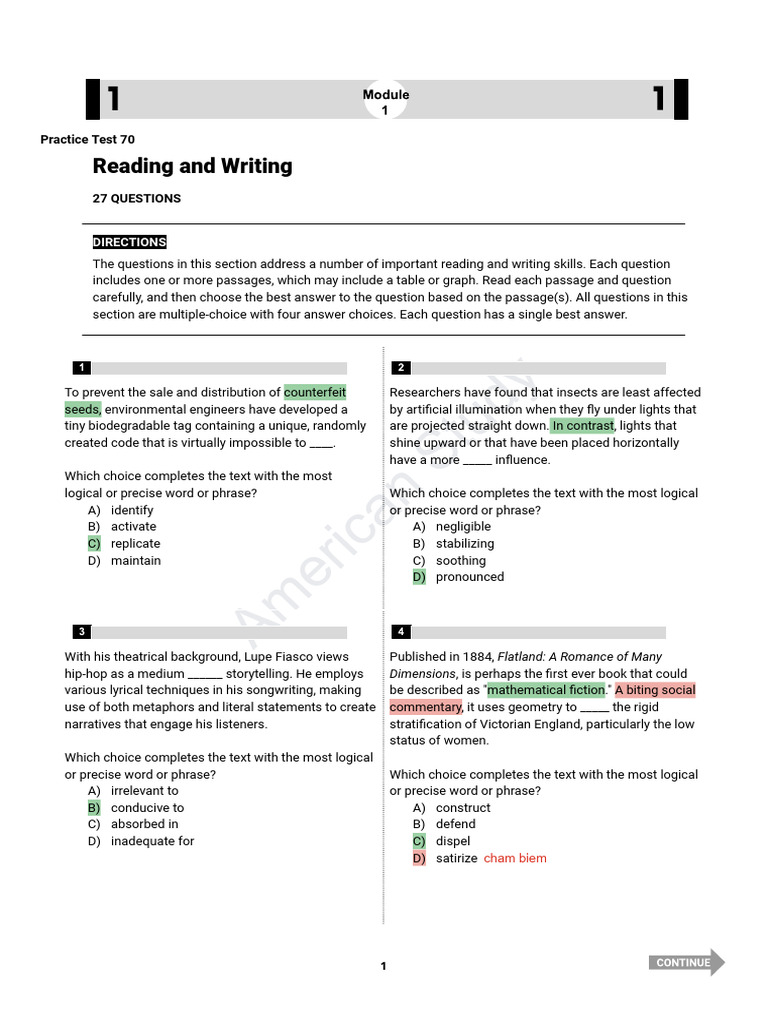American Study Practice Test 70 | PDF | Solar System