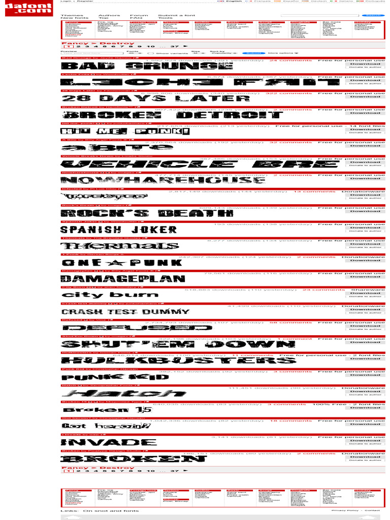 Popular Free Fonts for Designers | PDF | Typefaces | Serif