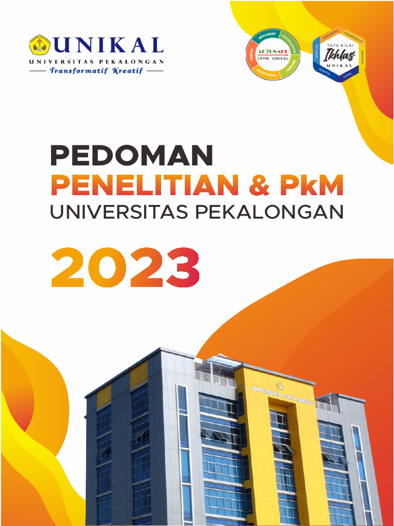 Pedoman Penelitian & PkM 2023 Unversitas Pekalongan | PDF