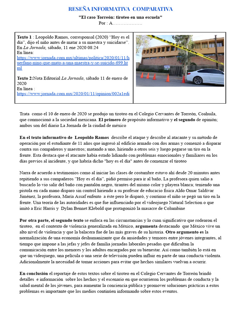 Reseña Informativa Comparativa | PDF