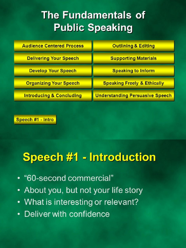 Fundamental of Speaking | PDF