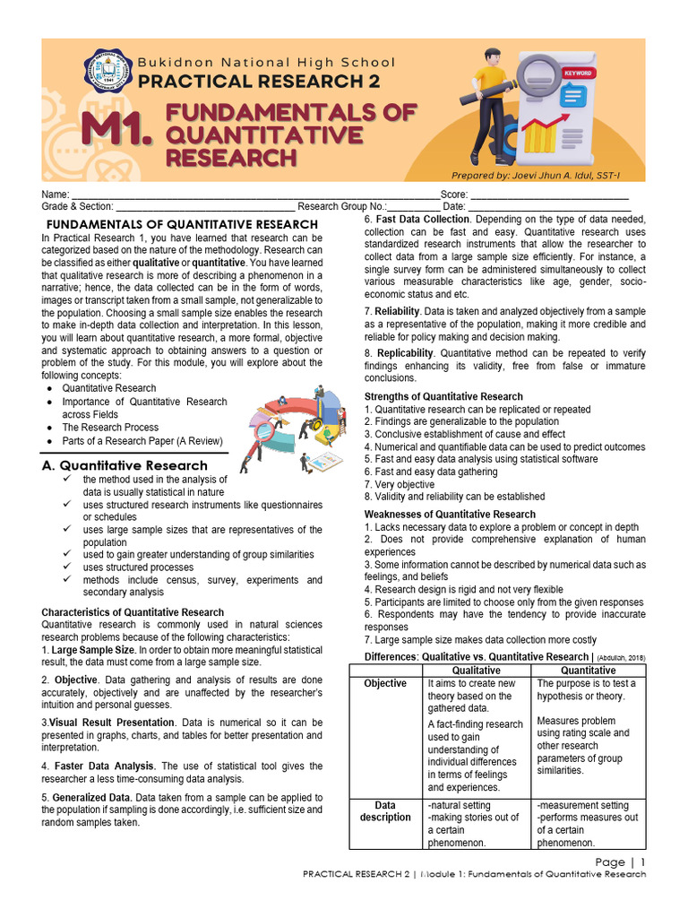 Fundamentals of Quantitative Research | PDF | Quantitative Research ...