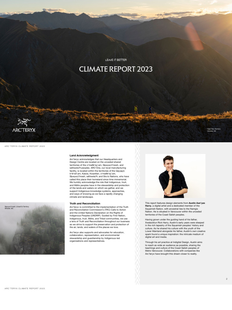 Arc'teryx Climate Report 2023 Overview | PDF | Supply Chain | Climate ...