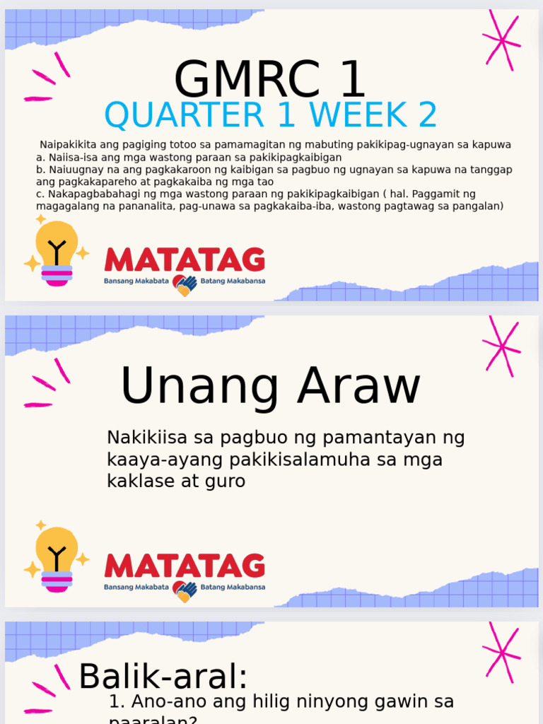 GMRC Quarter 1 Week 2 | PDF