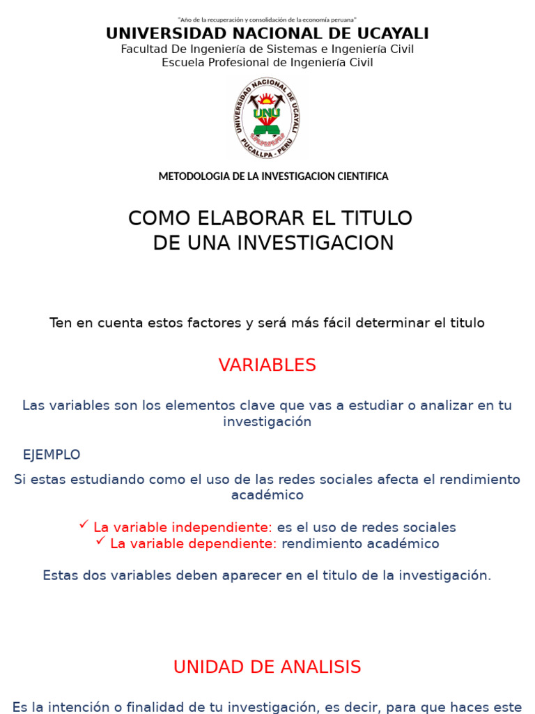 Como Elaborar El Titulo | PDF