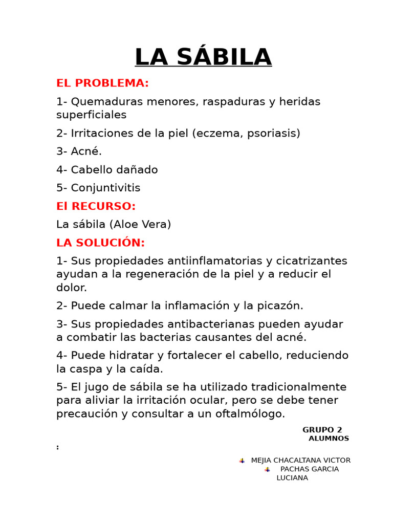 La Sábila | PDF