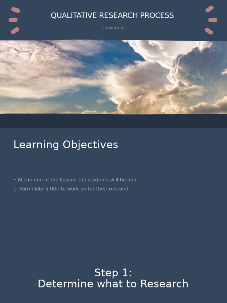 Steps in the Qualitative Research Process | PDF | Qualitative Research