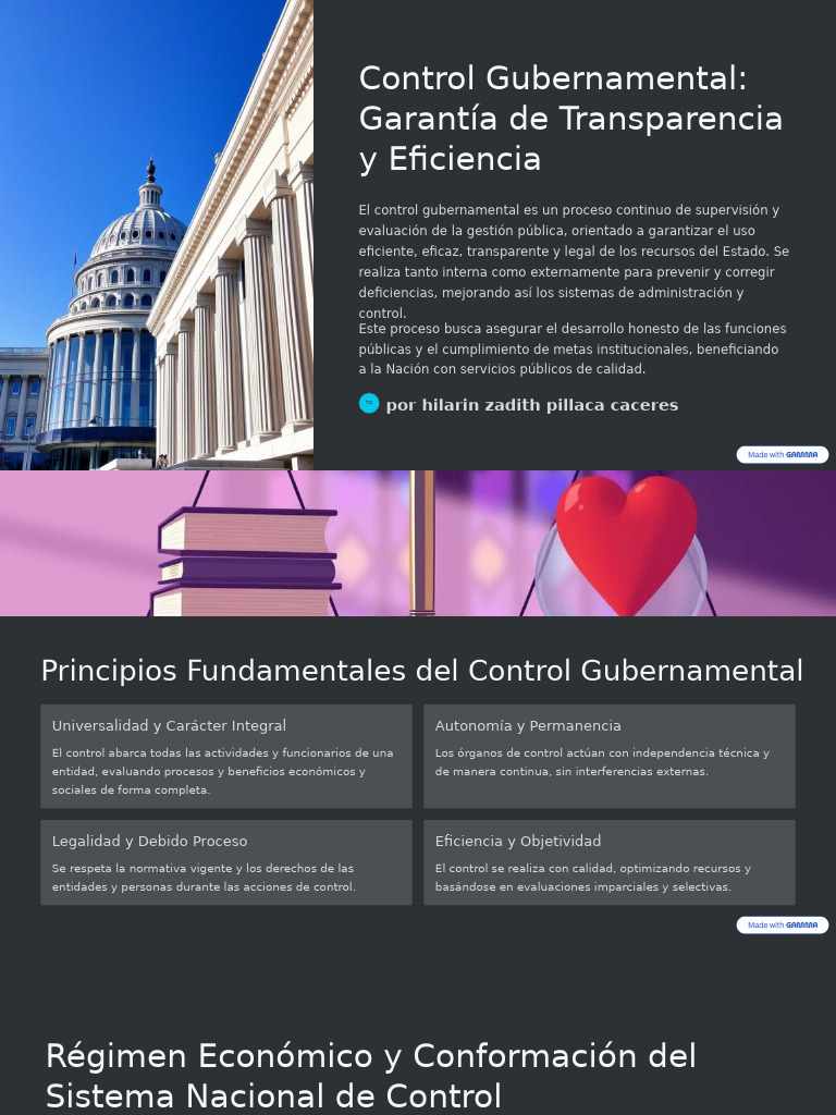 Control Gubernamental Garantia de Transparencia y Eficiencia | PDF ...