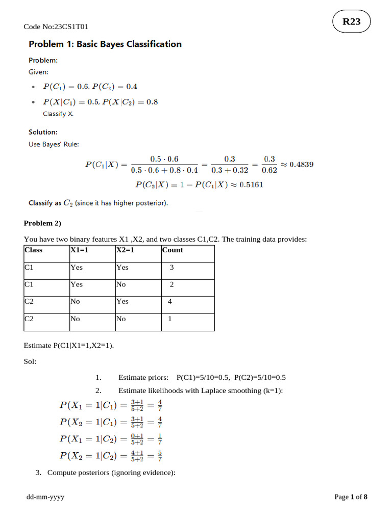 Machine Learning Problems For Mid-2 | PDF | Computational Neuroscience ...