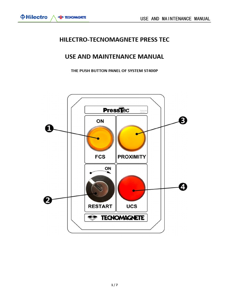 ST400P Push Button Panel Manual | PDF | Switch | Mold