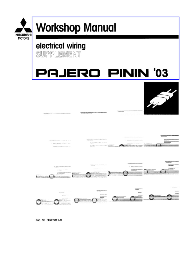 Mitsubishi Pajero Pinin 2003 Electrical Wiring Diagram PDF